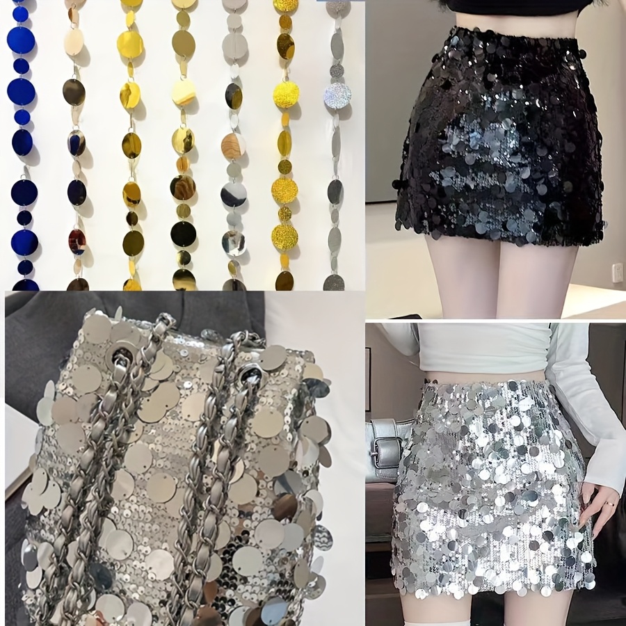 Large Sequins Side Drilling PVC Round Loose Sequin Craft